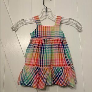 Baby Gap Colorful Plaid Sleeveless Easter Summer Dress